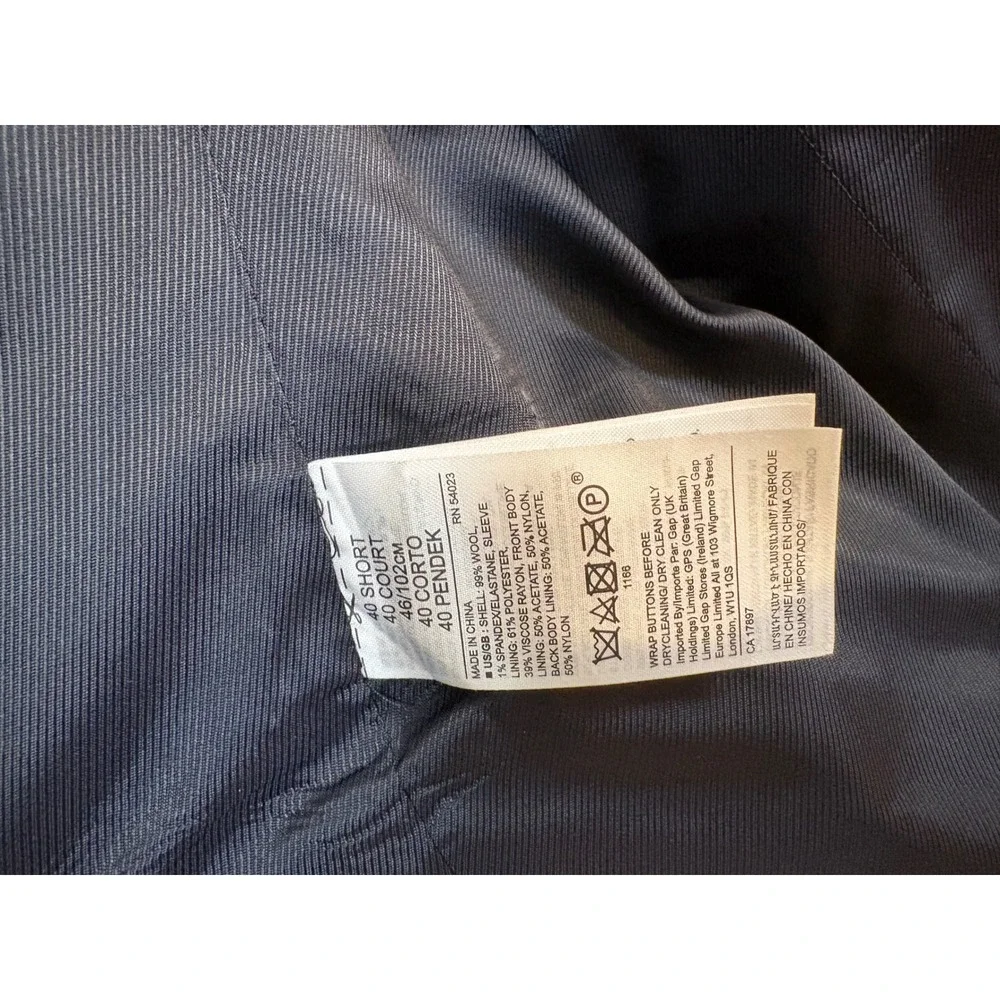 Banana Republic Suit Men 40S 32x29 Grey Slim Fit Marzotto Wool Blazer Pant
